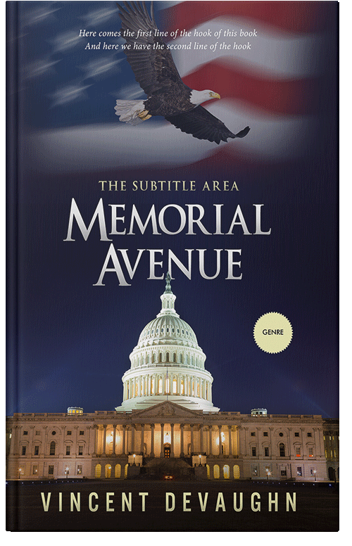 Front view of Premade Action & Adventure Book Cover - Steel Gray