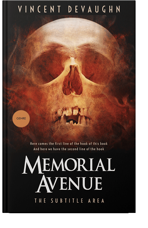 Front view of Antique Brass #3302 - Premade Horror Book Cover