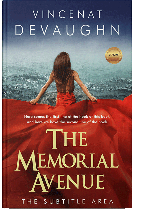 Front view of Falu Red #3303 - Premade Romance Book Cover