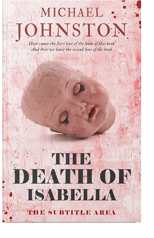 Front view of Cherub #3313 - Premade Horror Book Cover