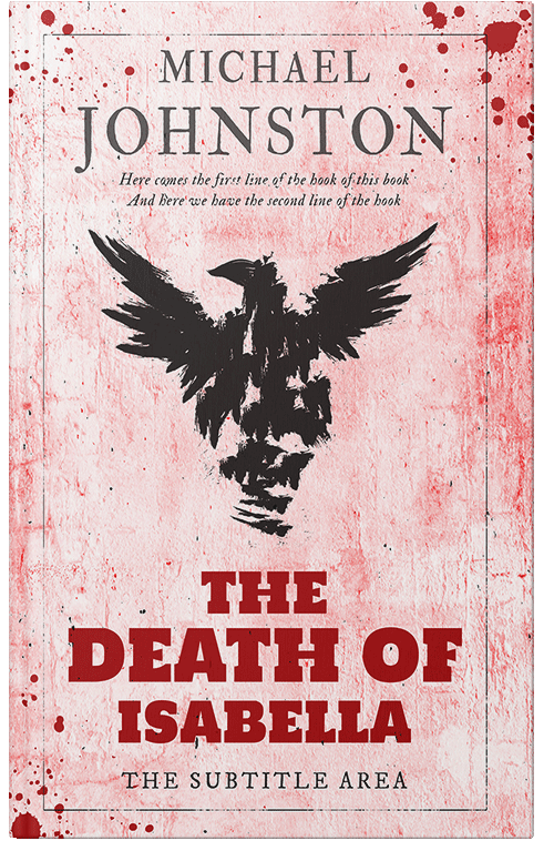 Front view of Azalea #3322 - Premade Abstract Book Cover