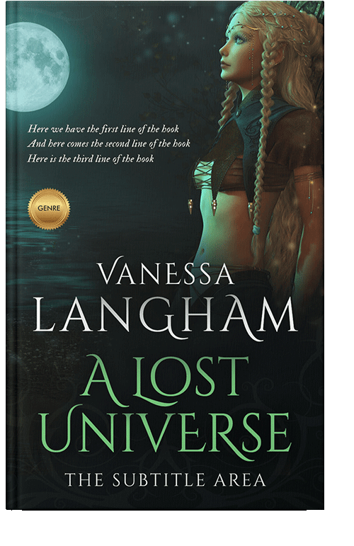 Front view of Aztec #3326 - Premade Fantasy Book Cover