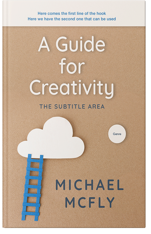 Front view of Premade Health & Mind & Body Book Cover - Tan