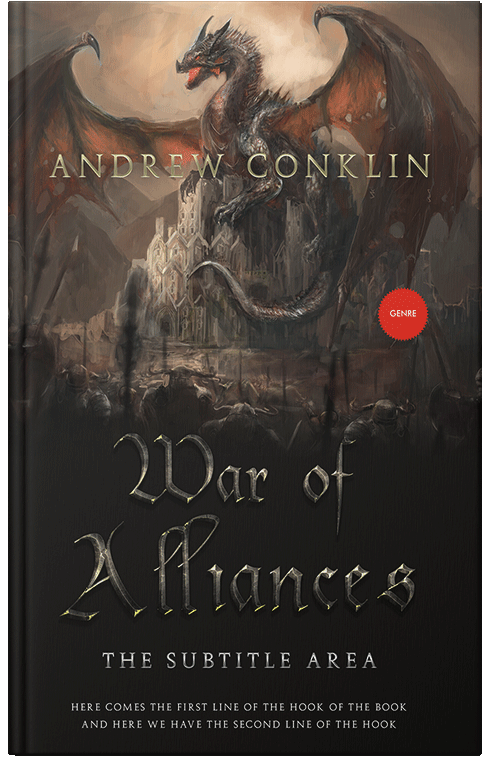 Front view of Premade Fantasy Book Cover - Cocoa Brown