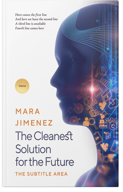 Front view of Premade Abstract Book Cover - East Bay