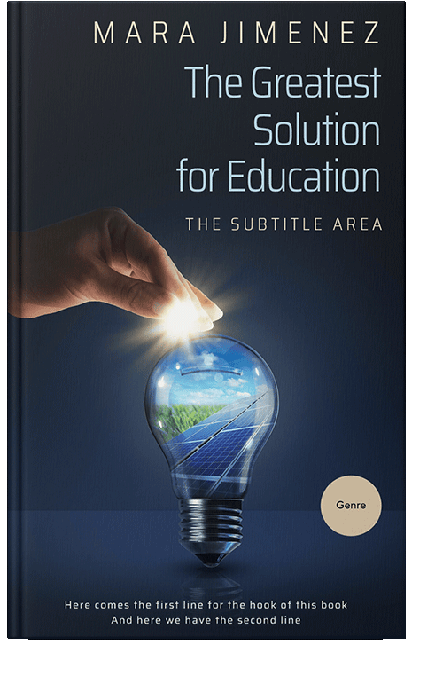 Front view of Ebony #3558 - Premade Business Book Cover