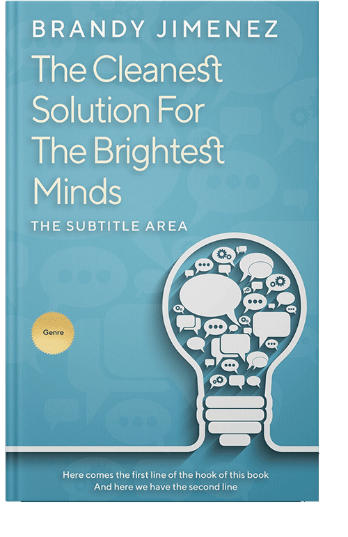 Front view of Fountain Blue #3561 - Premade Business Book Cover | BookCoverZone