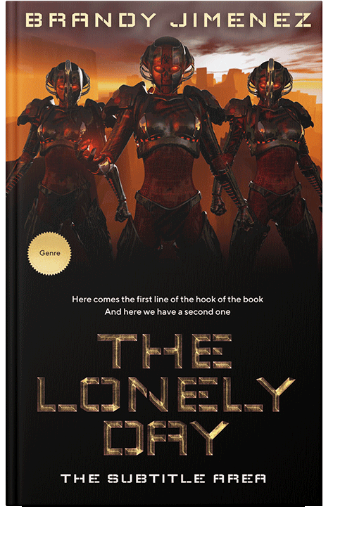 Front view of Raw Sienna #3568 - Premade Science Fiction Book Cover