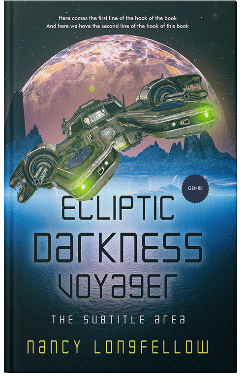 Front view of Pink Swan #3583 - Premade Science Fiction Book Cover