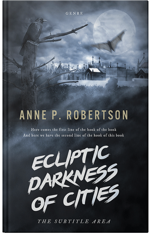 Front view of Premade Horror Book Cover - Ebony Clay