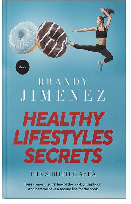 Front view of Fountain Blue #3653 - Premade Action & Adventure Book Cover