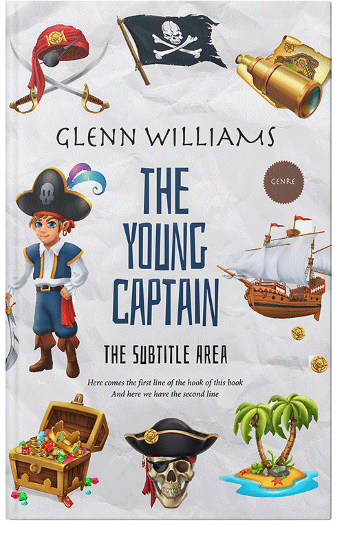 Front view of Premade Children's Book Cover - Bon Jour