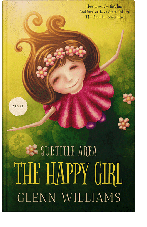 Front view of Deep Forest Green #3704 - Premade Fantasy Book Cover