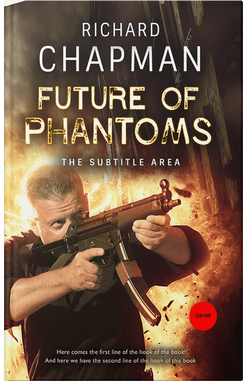 Front view of Premade Mystery & Thriller & Suspense Book Cover - Gold Sand