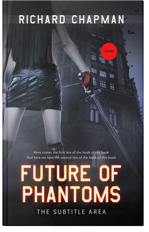 Front view of Premade Fantasy Book Cover - Shark