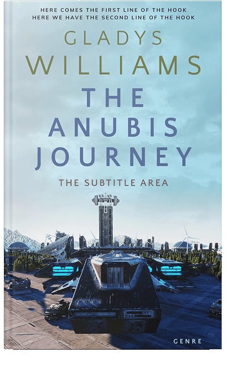 Front view of Ziggurat #3768 - Premade Science Fiction Book Cover