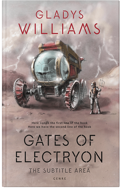 Front view of Silk #3775 - Premade Science Fiction Book Cover