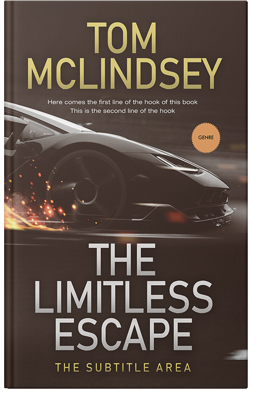 Front view of English Walnut #3791 - Premade Action & Adventure Book Cover