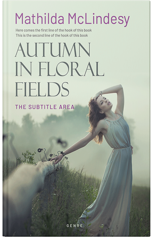 Front view of Premade Romance Book Cover - Periglacial Blue