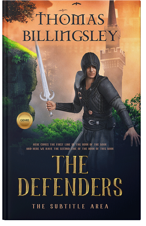 Front view of Premade Fantasy Book Cover - Harvest Gold