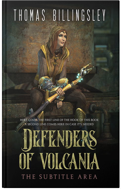 Front view of Rangoon Green #3840 - Premade Fantasy Book Cover