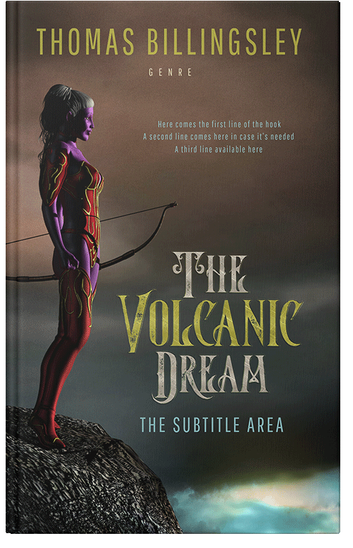 Front view of Taupe #3842 - Premade Fantasy Book Cover