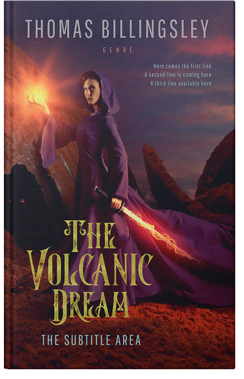 Front view of Premade Fantasy Book Cover - Crater Brown