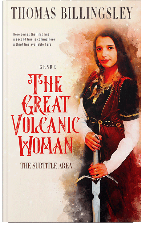 Front view of Albescent White #3850 - Premade Fantasy Book Cover