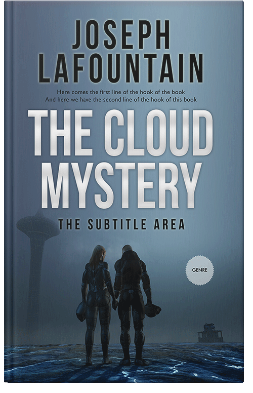 Front view of Premade Apocalyptica Book Cover - Blue Bayoux