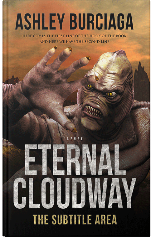 Front view of Premade Science Fiction Book Cover - Antique Brass