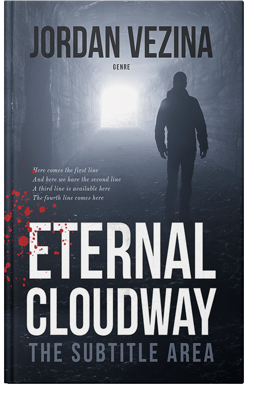 Front view of Premade Action & Adventure Book Cover - French Gray