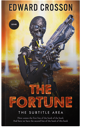 Pre Made Book Cover Gold Sand