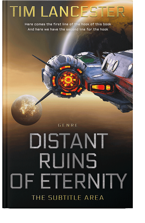 Front view of Tan #3967 - Premade Science Fiction Book Cover