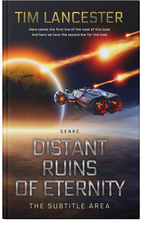 Front view of Cocoa Brown #3968 - Premade Science Fiction Book Cover