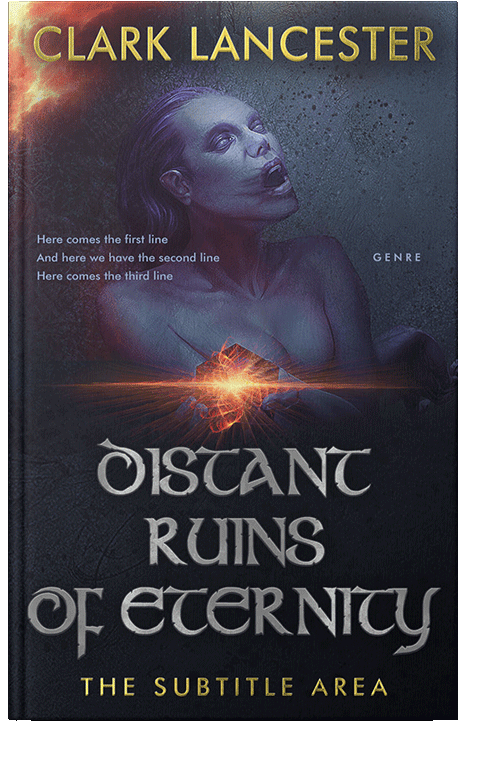 Front view of Steel Gray #3971 - Premade Fantasy Book Cover