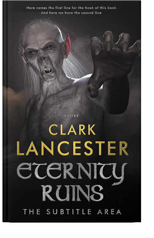 Front view of Cod Gray #3980 - Premade Fantasy Book Cover