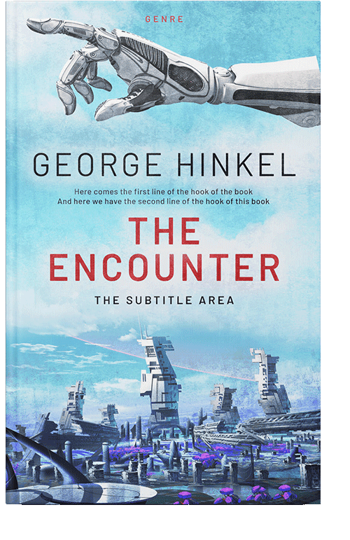 Front view of Spindle #4102 - Premade Science Fiction Book Cover