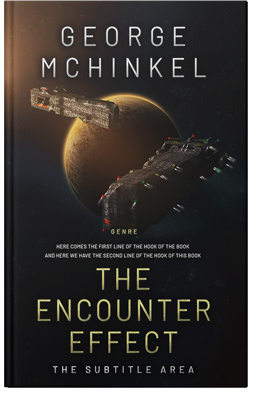 Front view of Cod Gray #4105 - Premade Science Fiction Book Cover