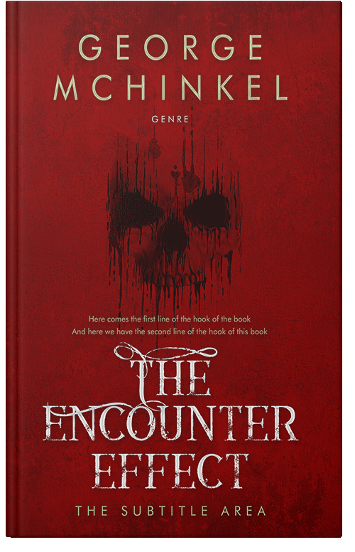 Front view of Premade Horror Book Cover - Dark Burgundy