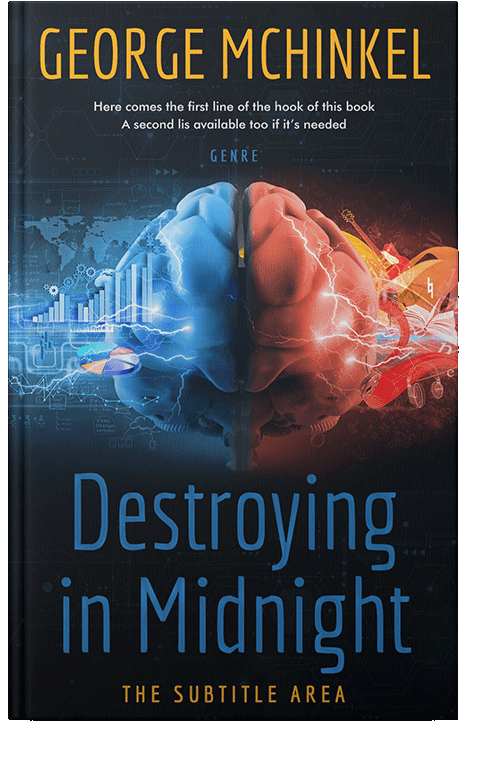 Front view of Burning Sand #4153 - Premade Abstract Book Cover