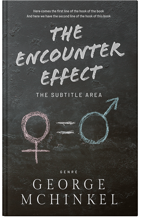 Front view of Premade Abstract Book Cover - Dune