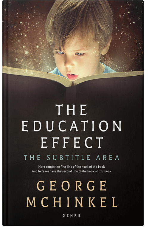 Front view of Night Rider #4173 - Premade Education Book Cover