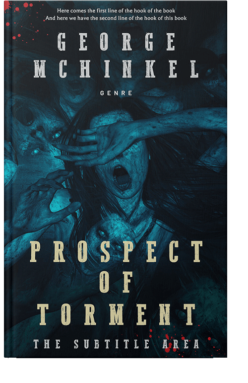 Front view of Black Pearl #4189 - Premade Horror Book Cover
