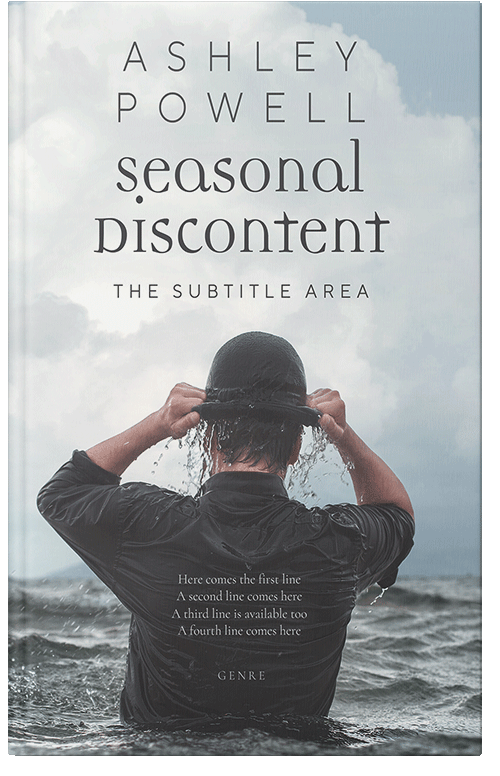 Front view of Premade Abstract Book Cover - Ship Gray