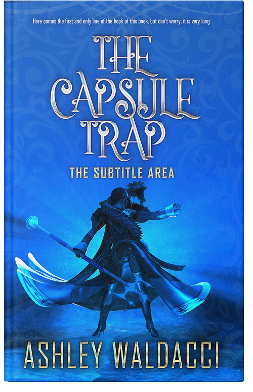 Front view of Science Blue #4296 - Premade Fantasy Book Cover