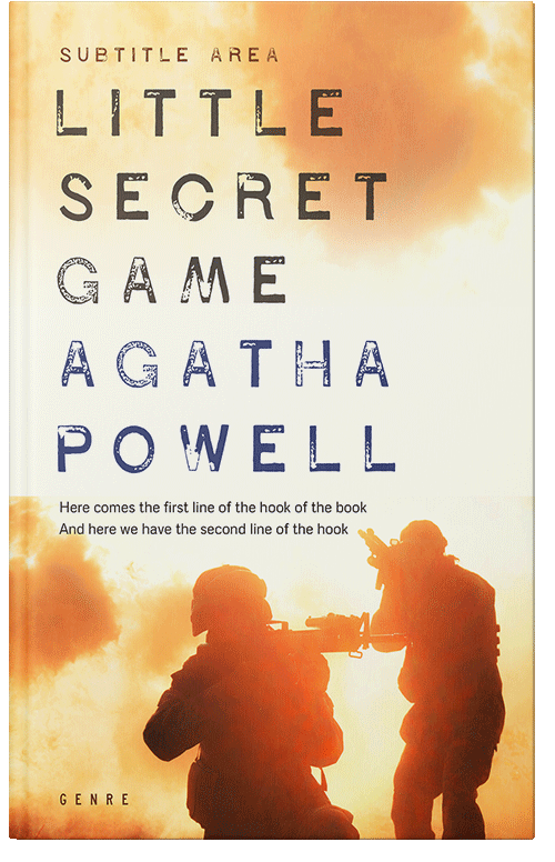 Front view of Premade Action & Adventure Book Cover - Citrine White