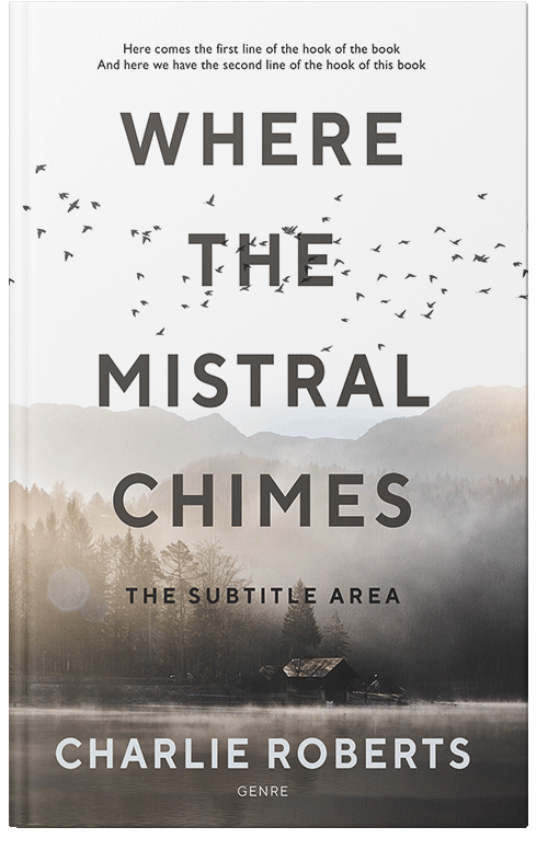 Front view of Silver Rust #4338 - Premade Literary Fiction Book Cover