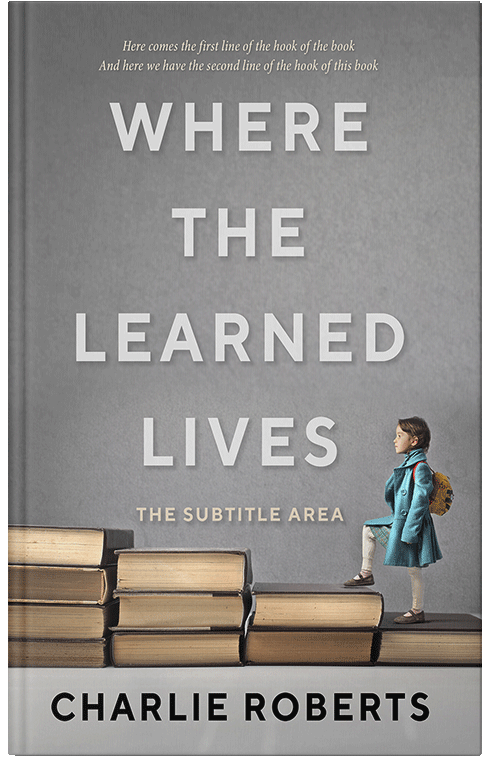 Front view of Premade Education Book Cover - Natural Gray