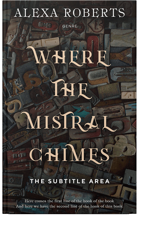 Front view of Cocoa Brown #4357 - Premade Abstract Book Cover