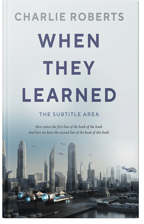 Front view of Premade Science Fiction Book Cover - Bright Gray